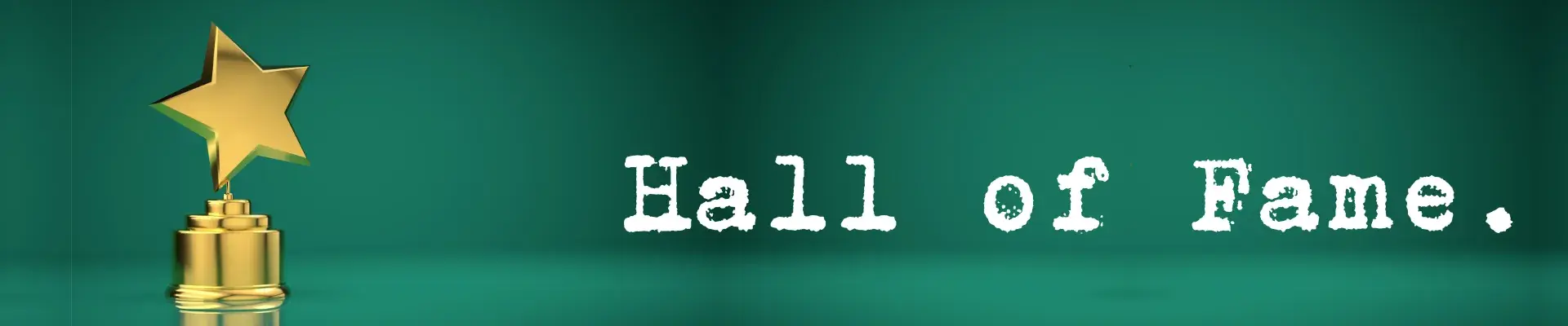 star trophy and green background with text