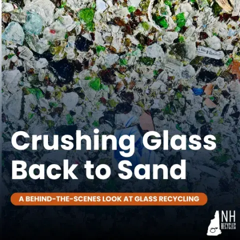 crushing glass to sand