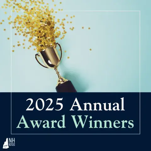 image of trophy and gold stars with text 2025 annual award winners