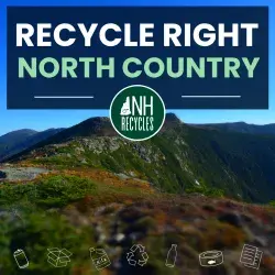 presidential mountain range with recycling materials
