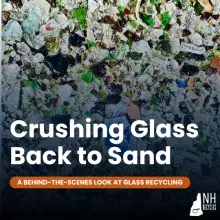 crushing glass to sand
