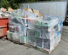 Wrapped ACs on pallet