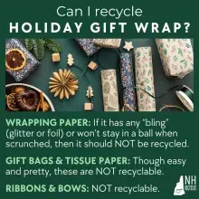 Gift Wrap Recycling education