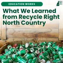 gaylord of green aluminum cans
