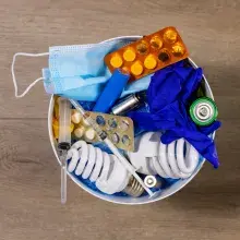 bin of medical waste