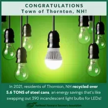 Town of Thornton with photo of dangling lights