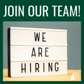 Sign reading "We are hiring"