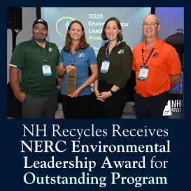 Four smiling NH Recycles Staff with NERC Award