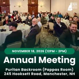 Annual Meeting photo with event information overalyed