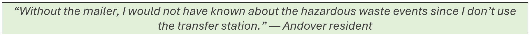 Quote from Andover resident
