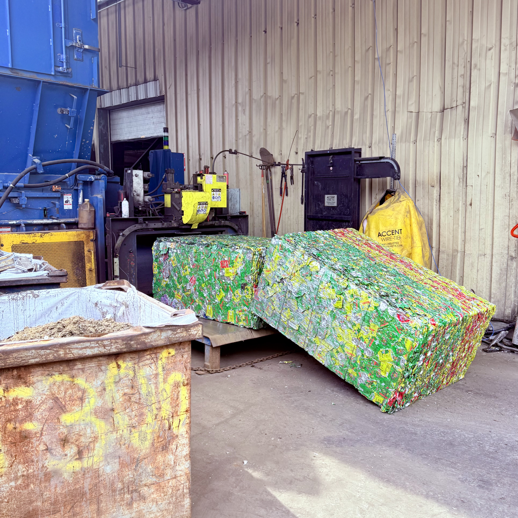 Aluminum bales at Harding Metals