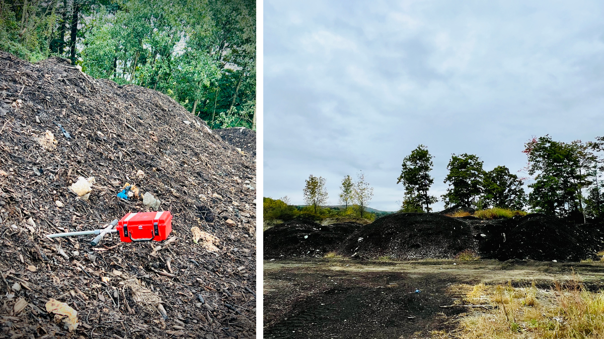 lebanon thermometer and finished compost piles