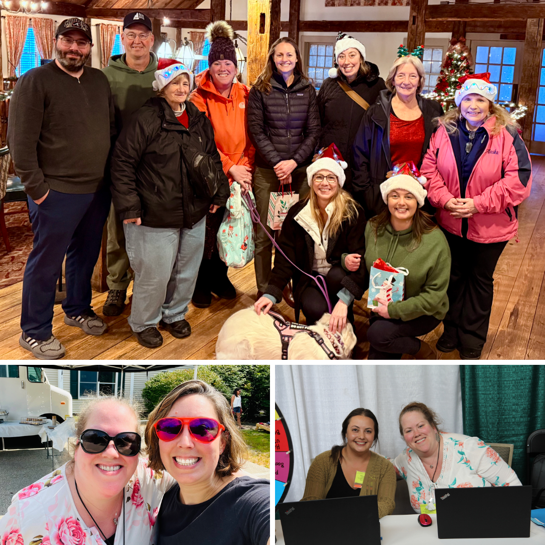 collage of photos of people smiling at the camera