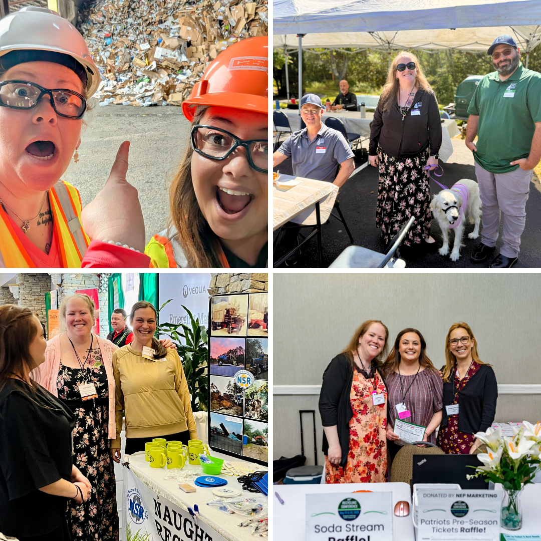 collage of images including people looking surprised in front of OCC and people smiling at the camera