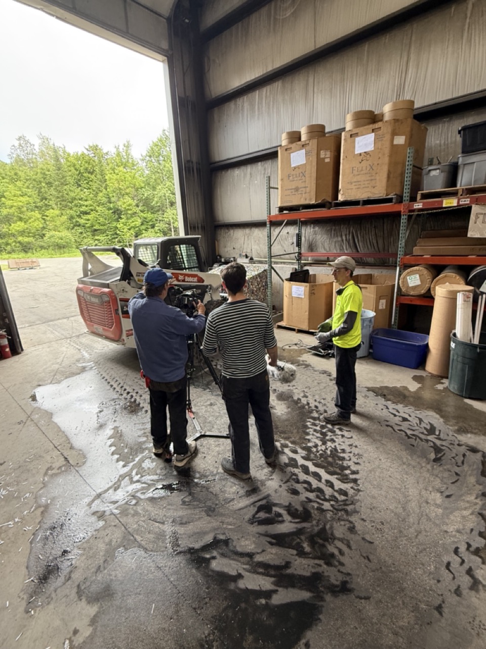 aluminum bale being weighed in Littleton, NH