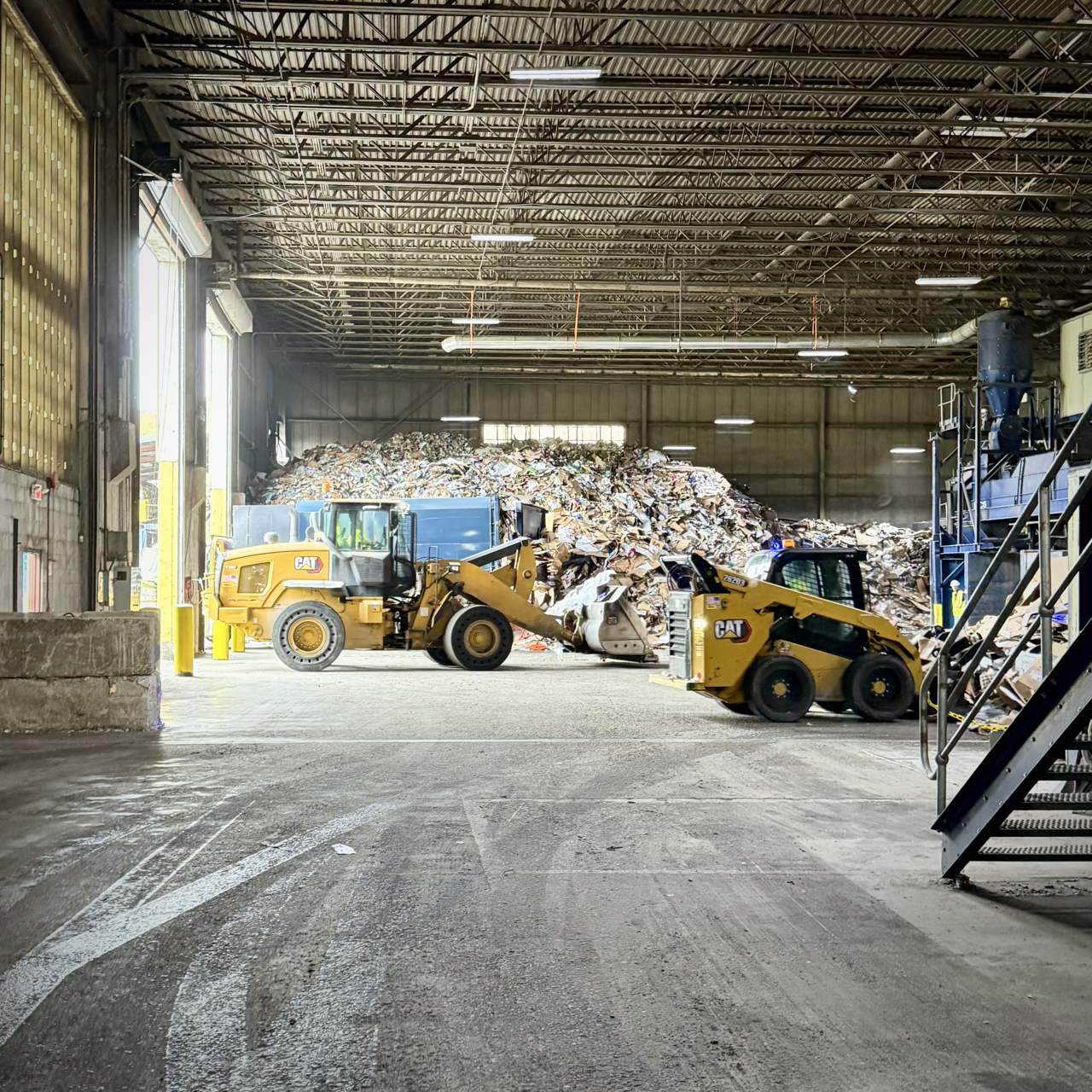 two loaders on fiber MRF floor