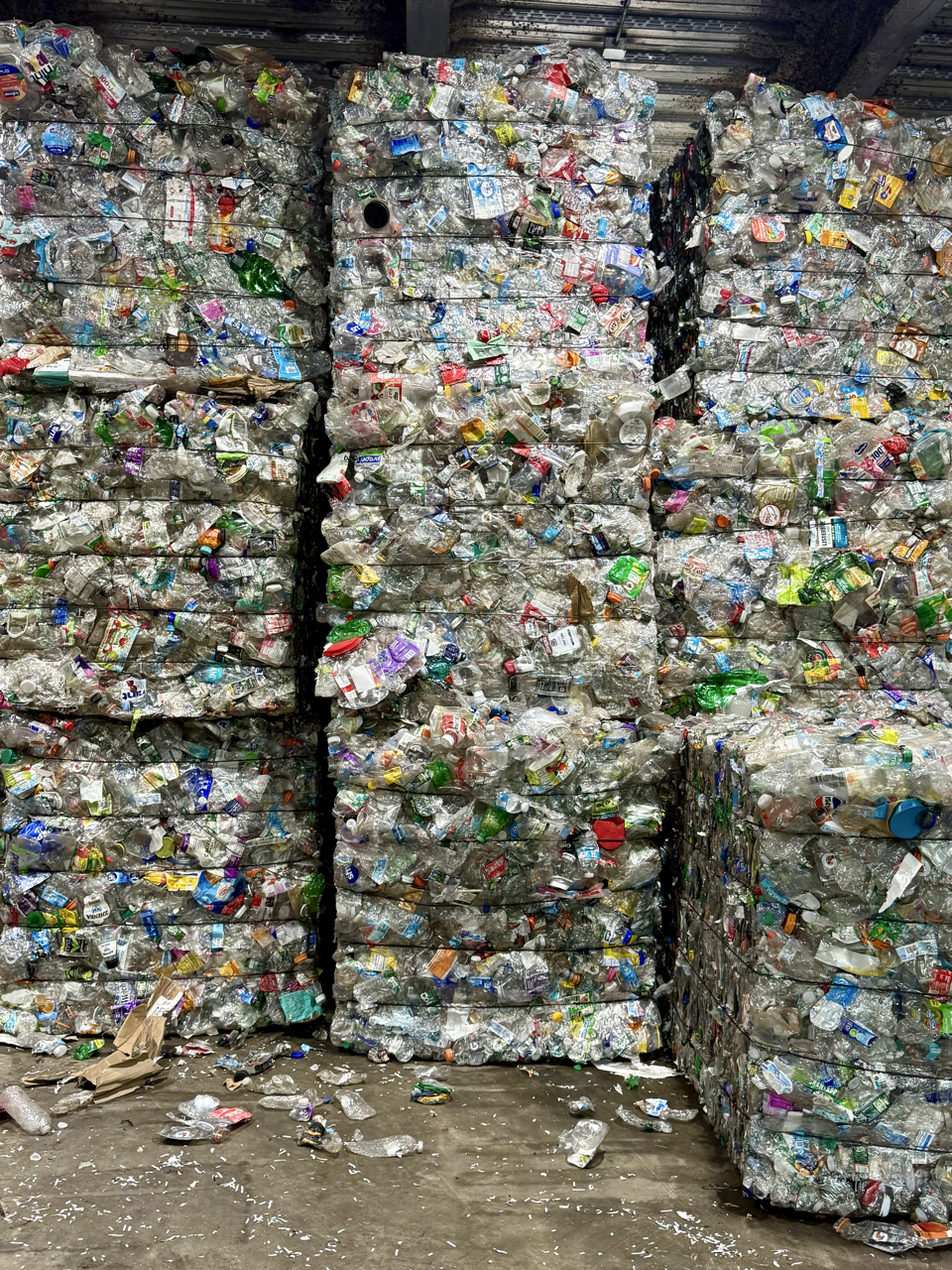 PET plastic bales