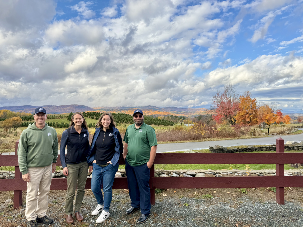 Andrea, Brian, Reagan, and Steve standing in the North Country