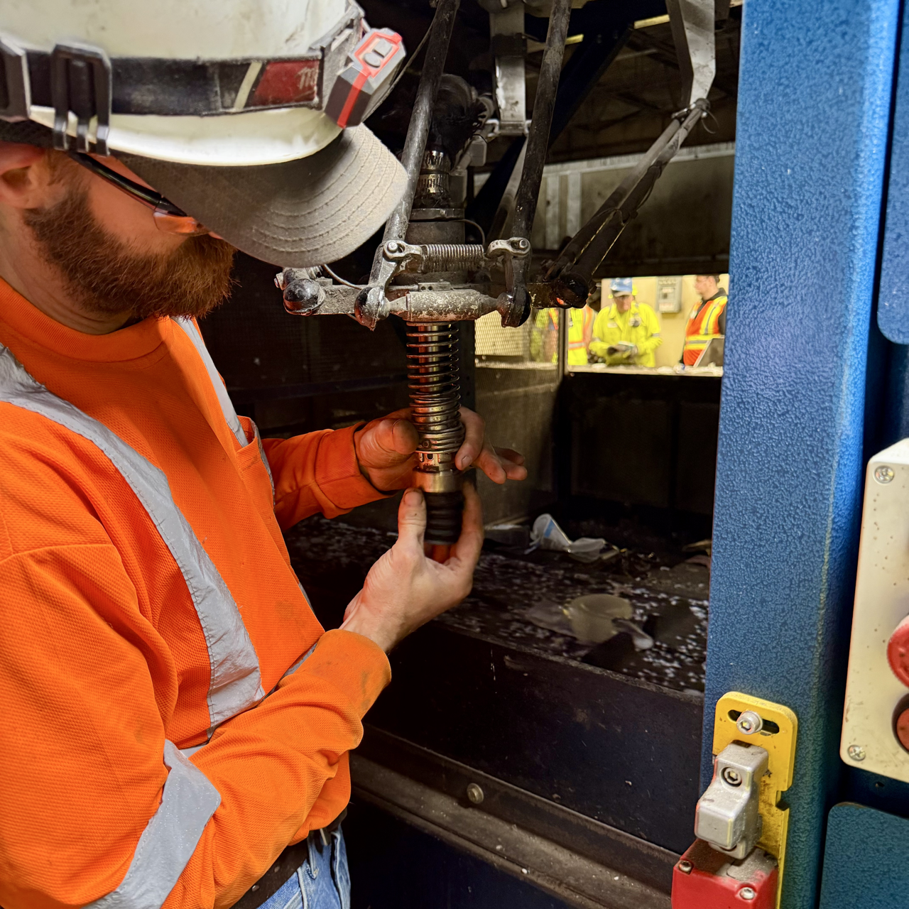 robot arm being repaired