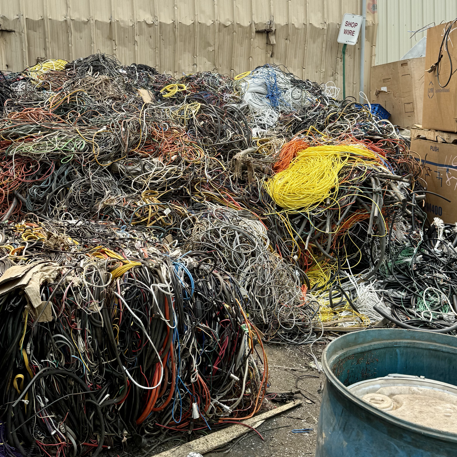 pile of shop wire