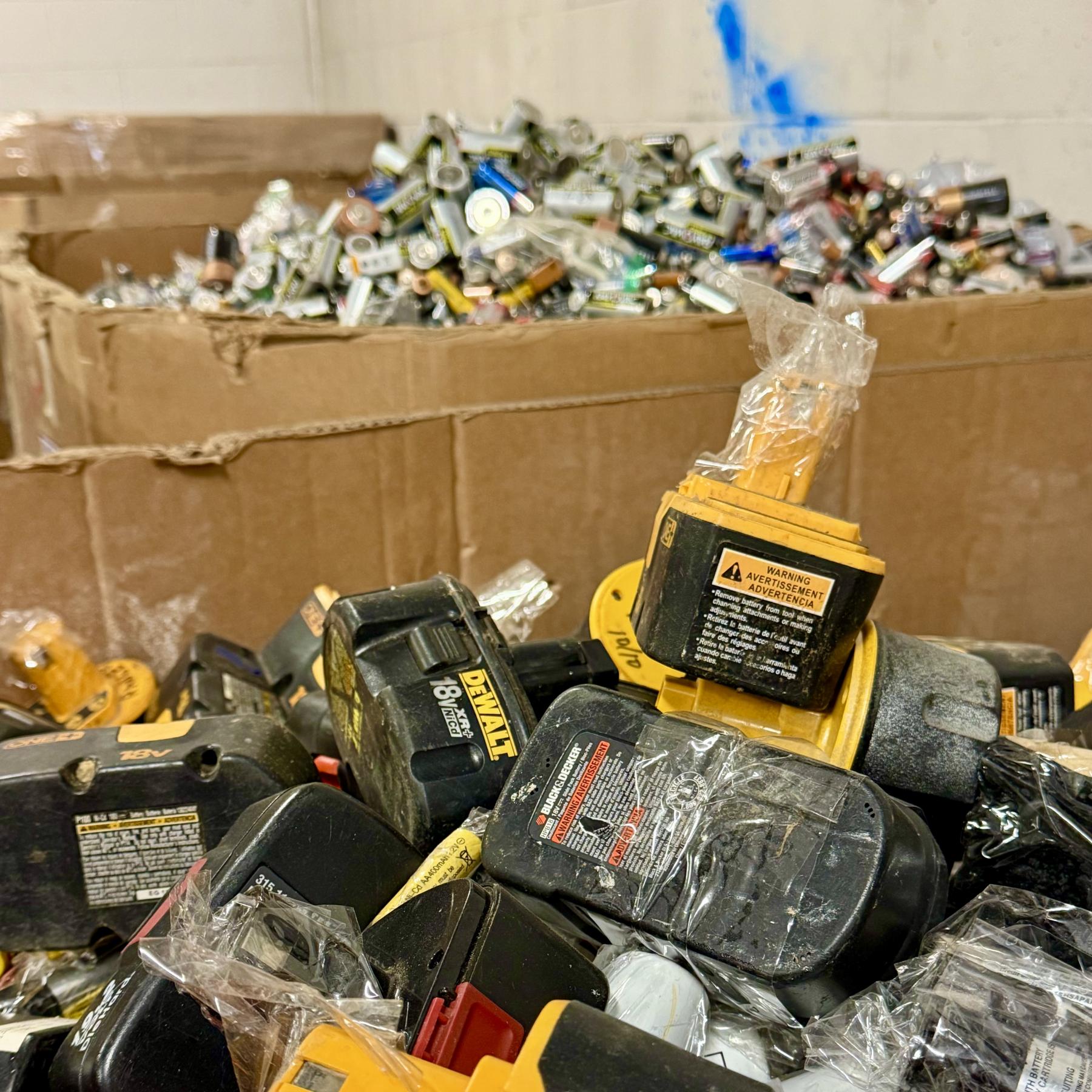 boxes of batteries