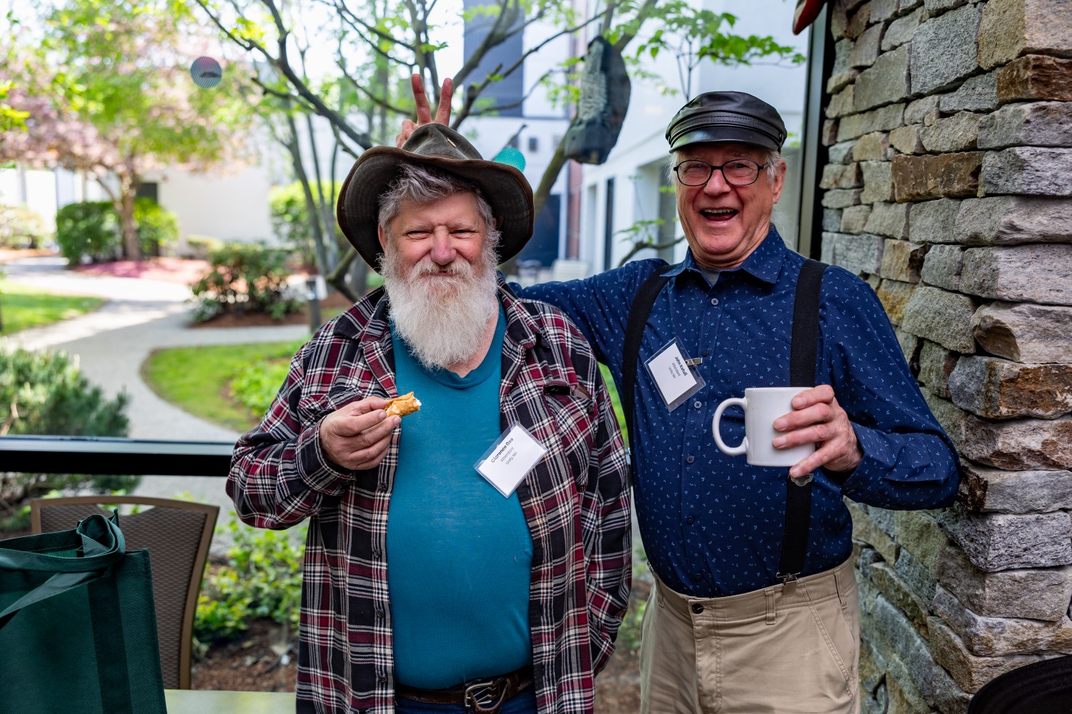 two laughing men