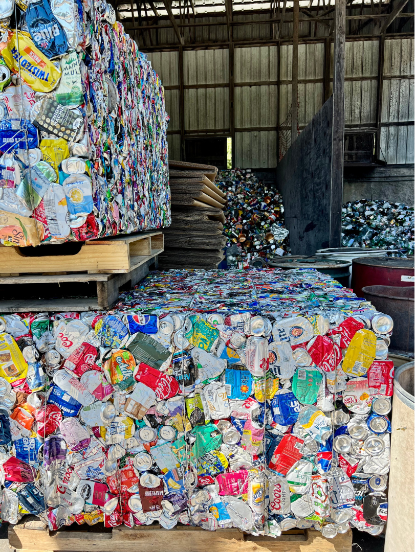 baled aluminum cans