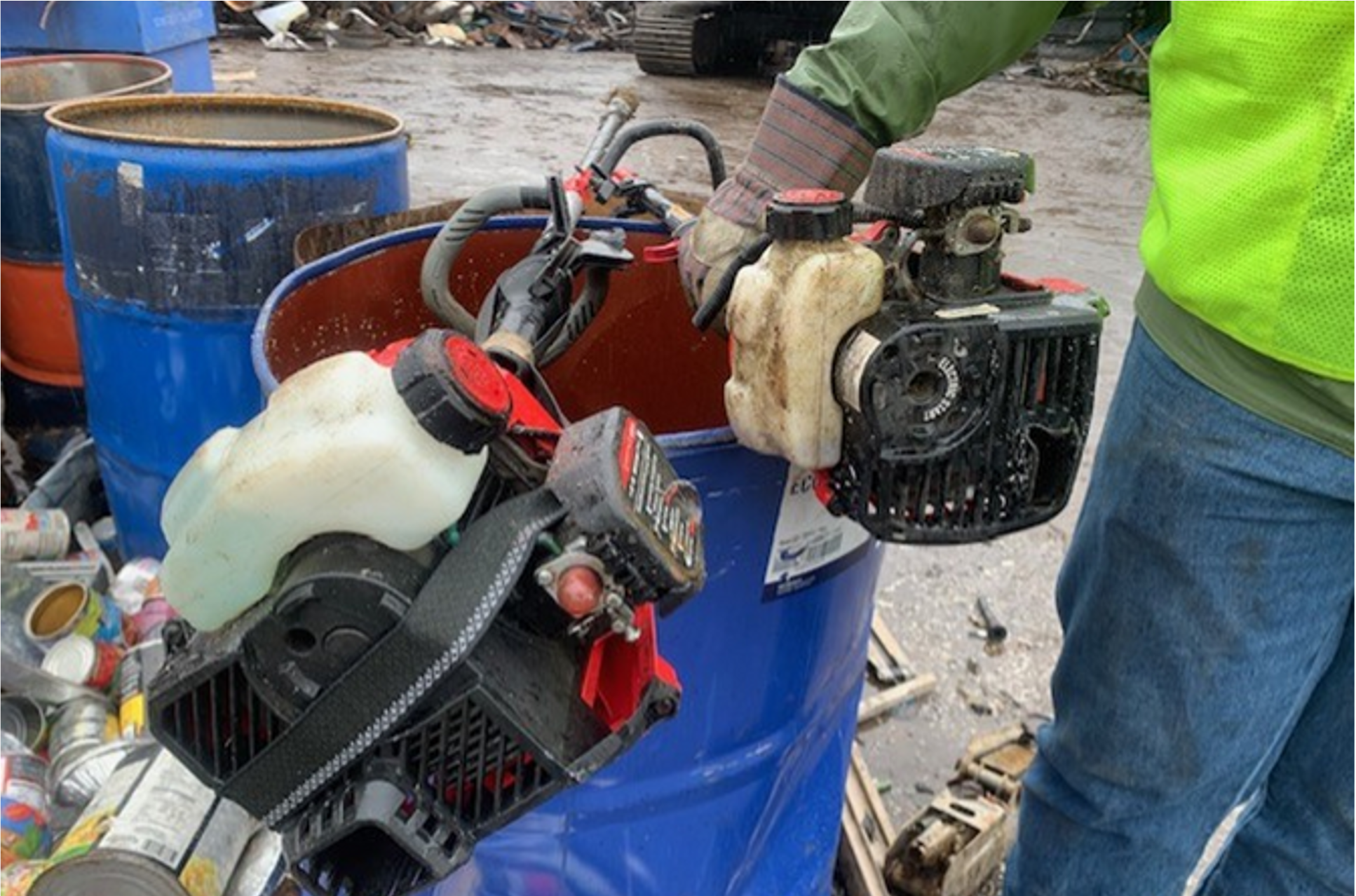 gas power tool found in scrap pile