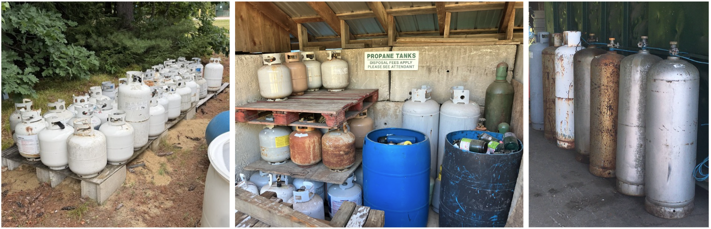 propane tanks and helium tanks