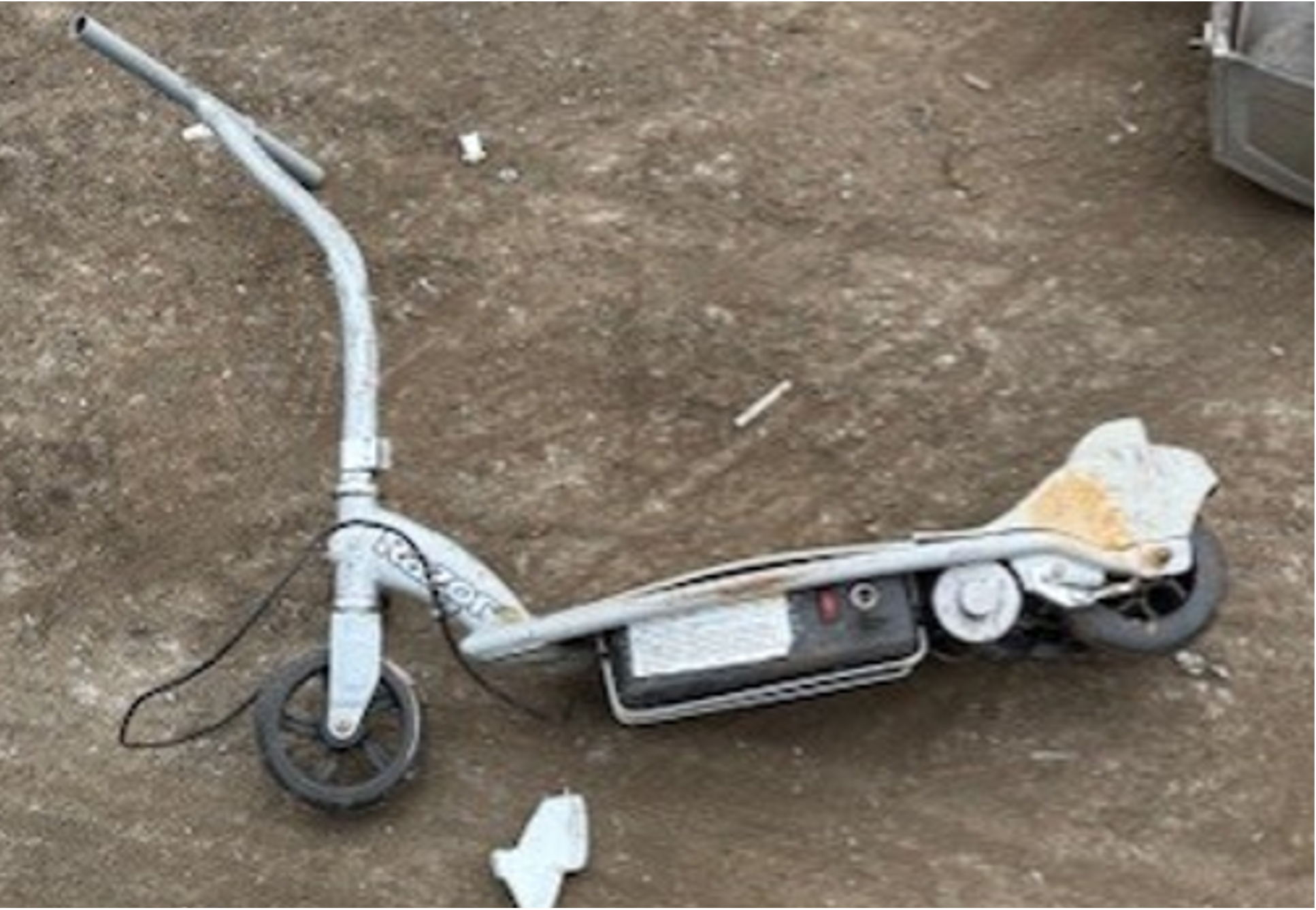 scooter found in scrap metal pile