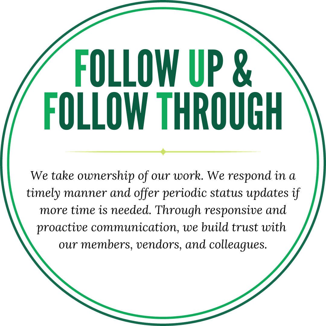 follow up and follow through