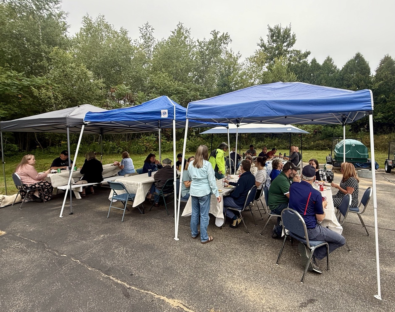 whole crowd at the mortgage bbq